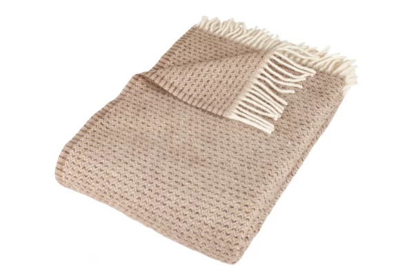 Wolldecke Scandi Wende-Plaid 130x200 cm – 100 % Schurwolle mit Woolmark Siegel Nachhaltige Wohndecke – Bild 2