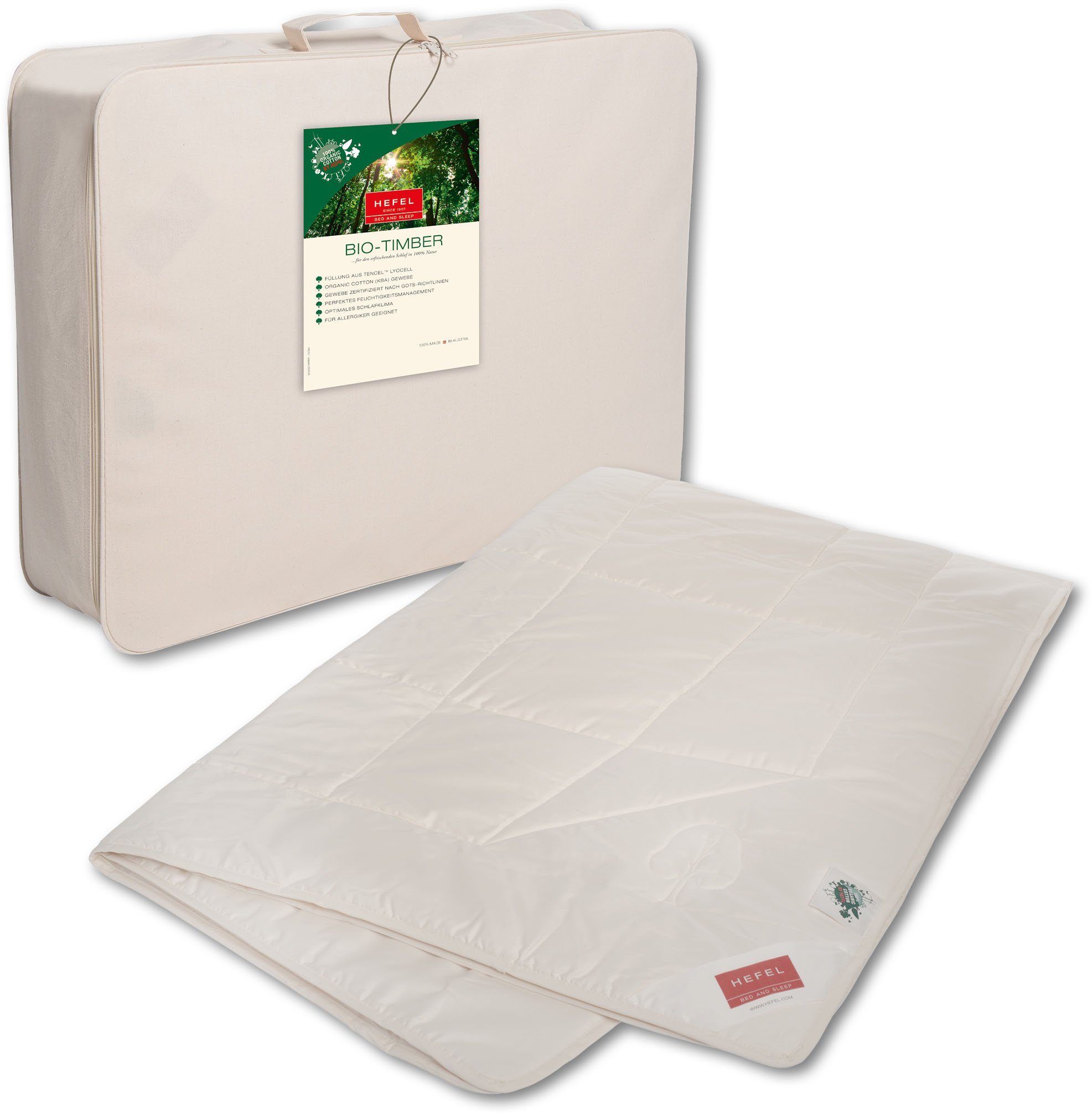 HEFEL Bio Timber Bettdecke TENCEL, für Hausstauballergiker geeignet, in verschiedenen Größen – Bild 5