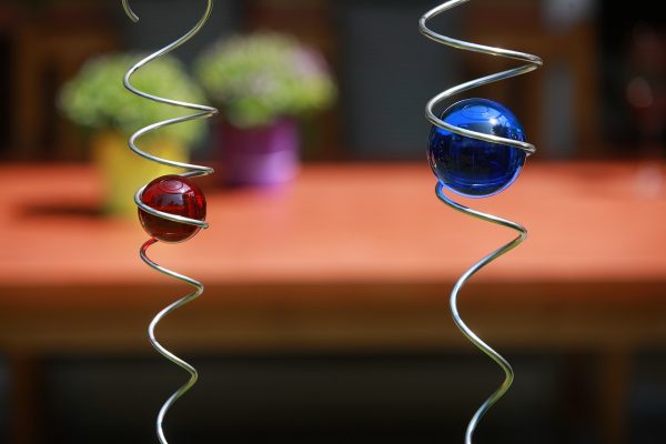 Original Kugelspirale mit Kristallkugel, Windspiel, made in Germany