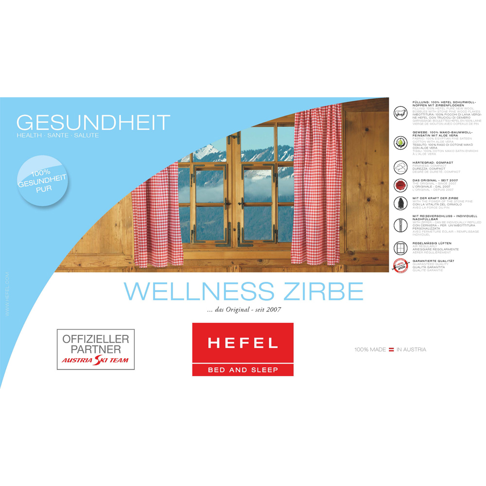 HEFEL Wellness Zirbe Unterbett – Schafschurwolle & Zirbenflocken, 700 g/m² – Verschiedene Größen – Bild 5