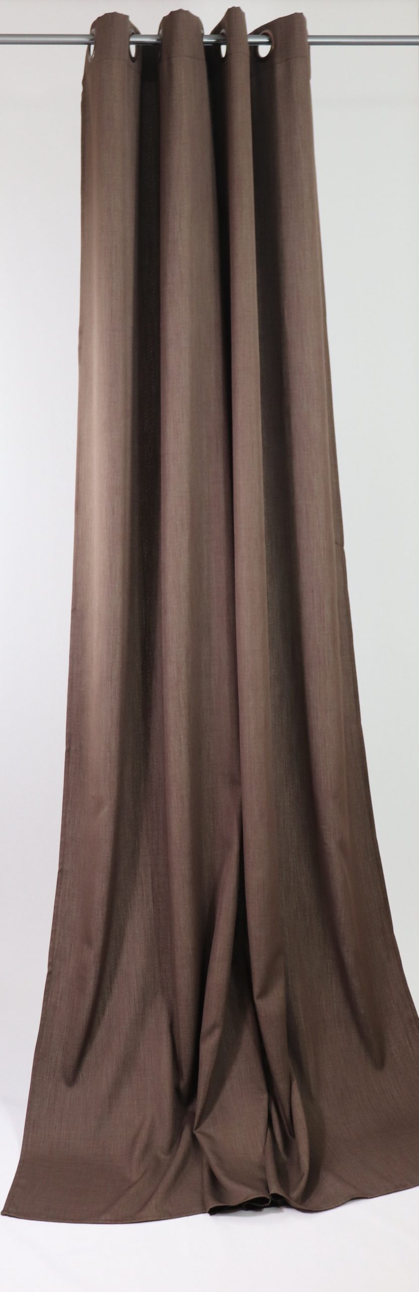 Homing Ösenschal Gardine – Blickdichter Vorhang Uni Braun 140x245 cm | Eleganter Dekoschal – Bild 2