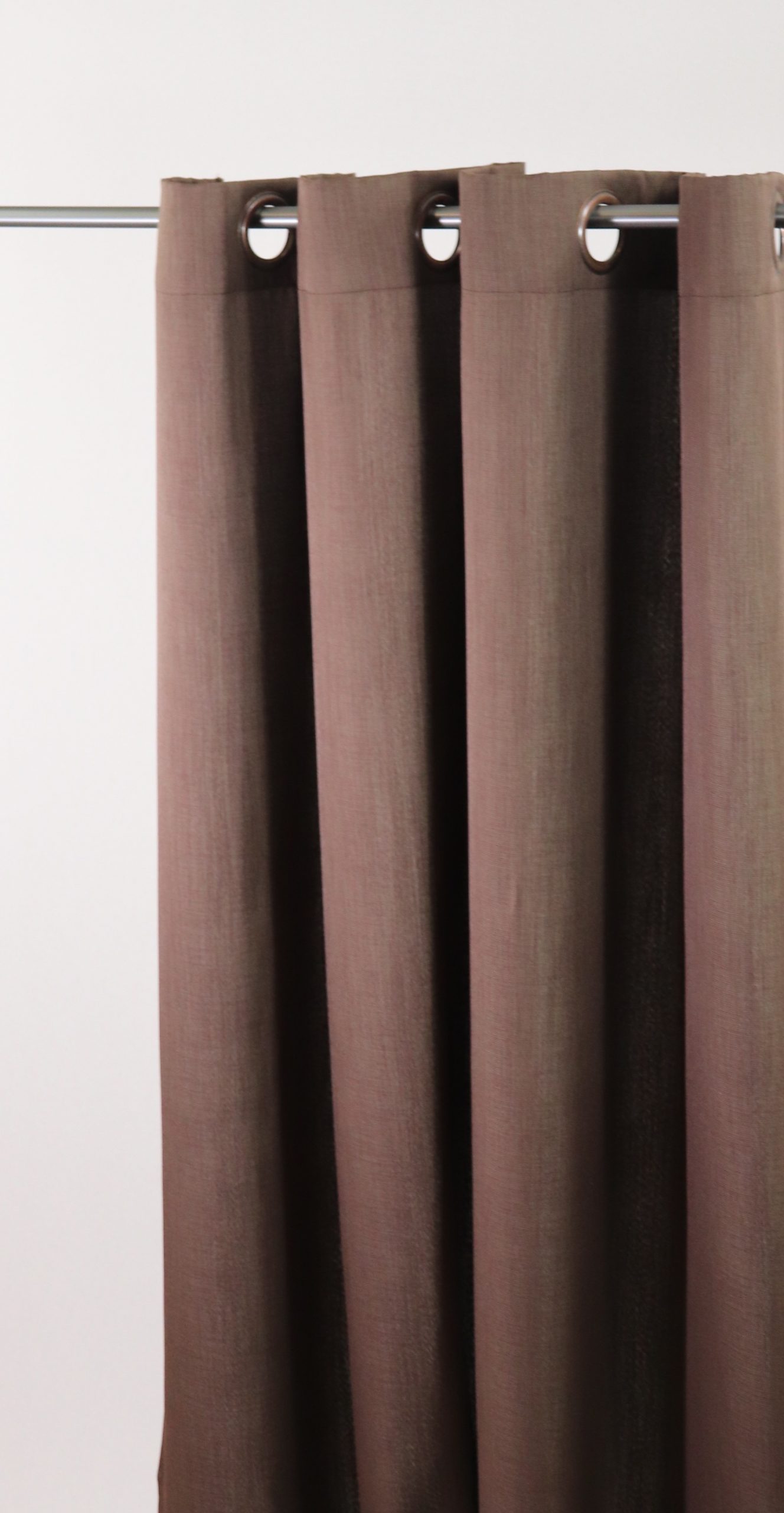 Homing Ösenschal Gardine – Blickdichter Vorhang Uni Braun 140x245 cm | Eleganter Dekoschal – Bild 3