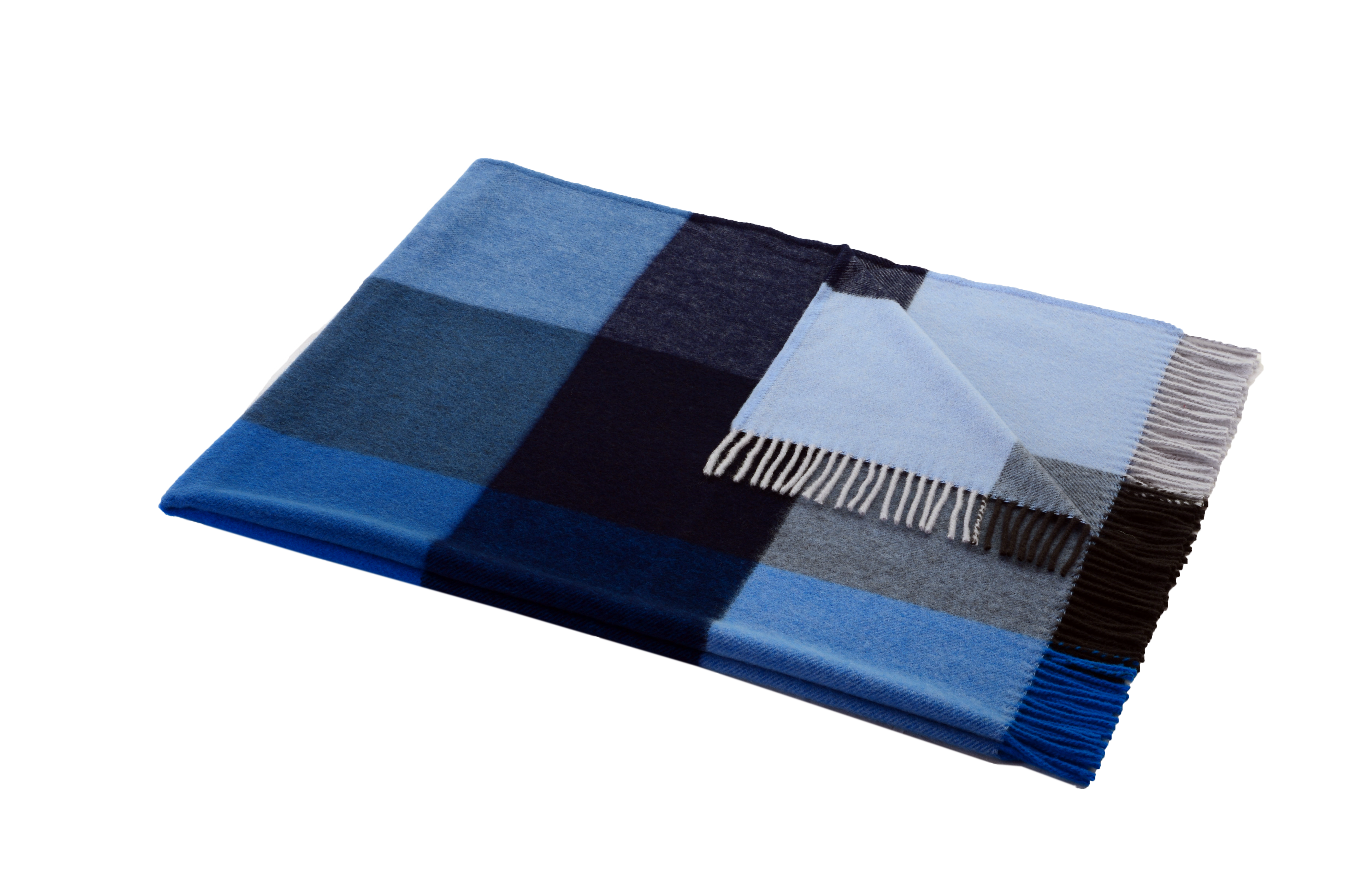 Steinbeck Schurwolle-Plaid „Mosel“ – Edle Wolldecke mit Fransen, 130x180 cm, Made in Germany