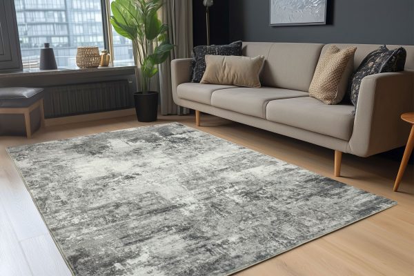 OBSESSION Teppich Posh 305– modernes Design, 12 mm Höhe, rechteckig, grau, vegan & strapazierfähig