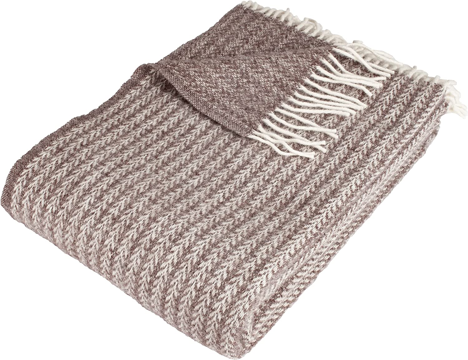 Wolldecke Scandi Wende-Plaid 130x200 cm – 100 % Schurwolle mit Woolmark Siegel – Nachhaltige Wohndecke – Bild 7