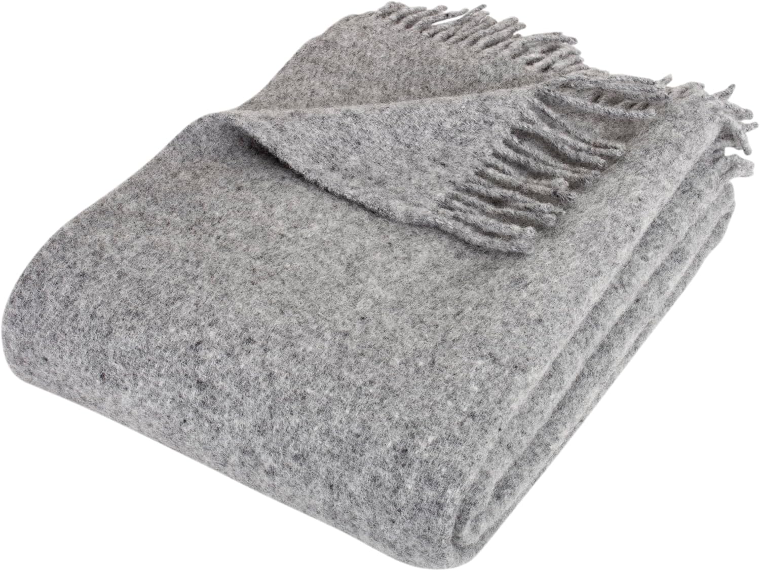 Wolldecke Scandi Plaid 130x200 cm – 100 % Schurwolle mit Woolmark Siegel – Nachhaltige Wohndecke, grau – Bild 6