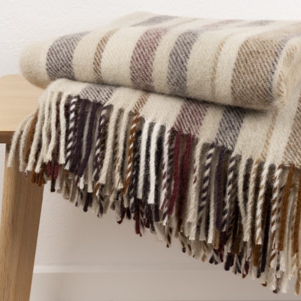 Wolldecke 100 % Schurwolle, Woolmark-zertifiziert, 130 x 200 cm, Scandi Stil